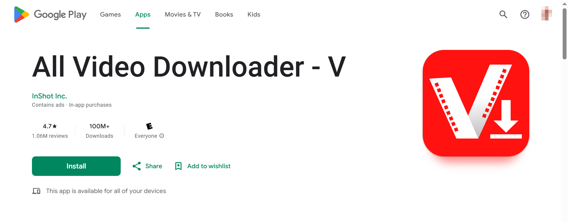 all video downloader: download mp3