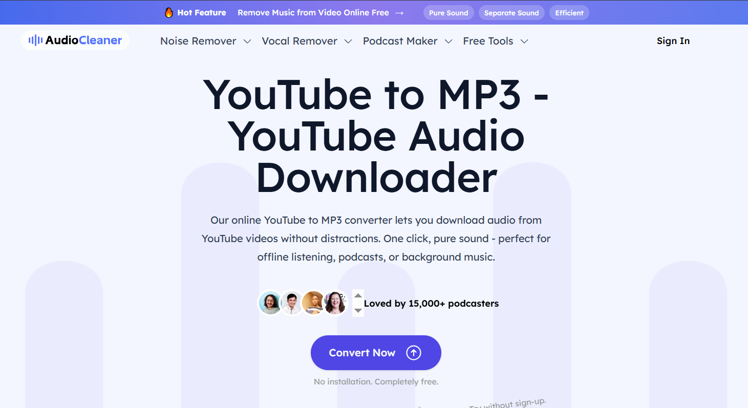 audiocleaner: download mp3