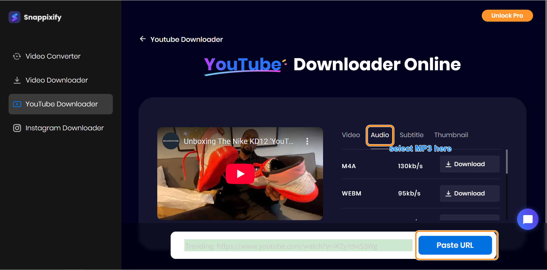 Snappixify: download as mp3